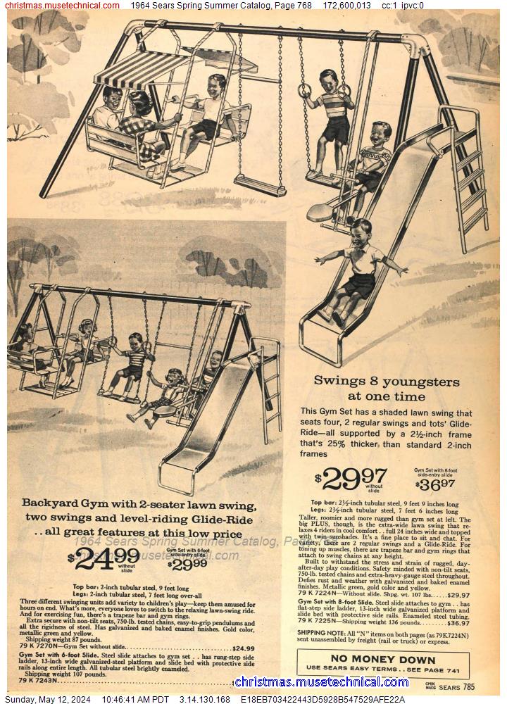 1964 Sears Spring Summer Catalog, Page 768