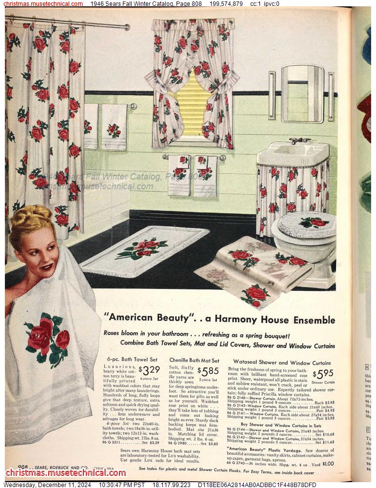 1946 Sears Fall Winter Catalog, Page 808