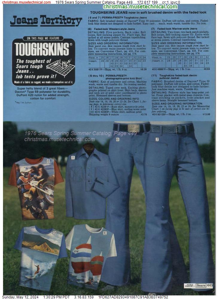 1976 Sears Spring Summer Catalog, Page 449