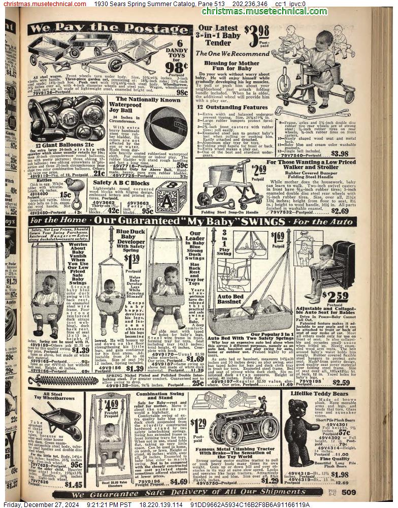 1930 Sears Spring Summer Catalog, Page 513