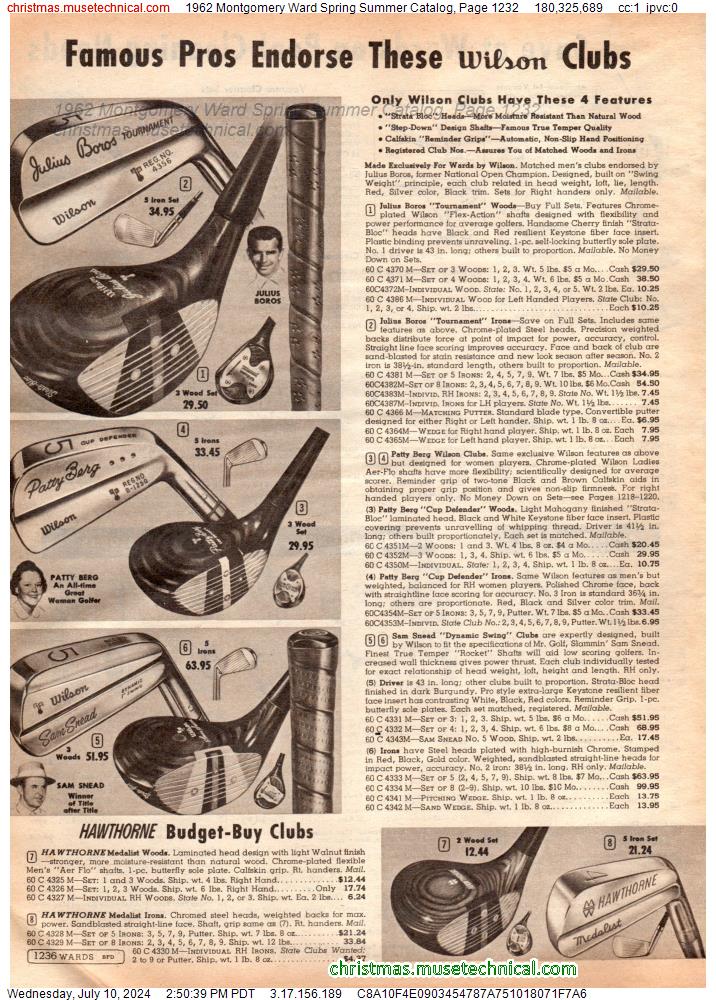 1962 Montgomery Ward Spring Summer Catalog, Page 1232
