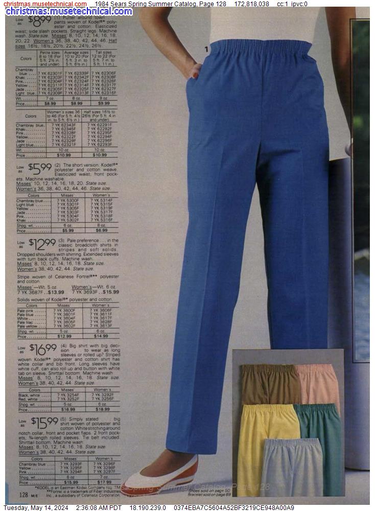 1984 Sears Spring Summer Catalog, Page 128