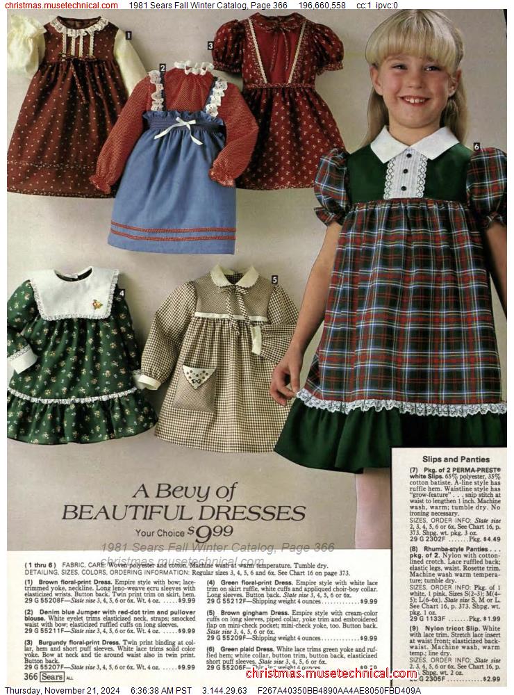 1981 Sears Fall Winter Catalog, Page 366