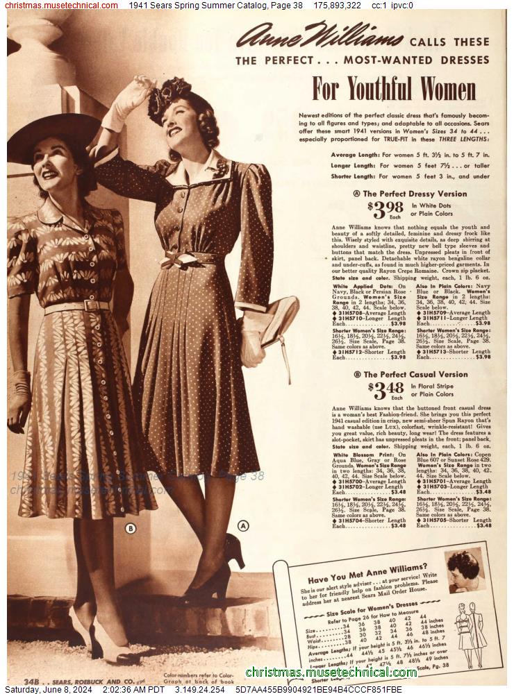 1941 Sears Spring Summer Catalog, Page 38