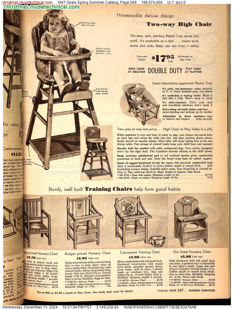 1947 Sears Spring Summer Catalog, Page 269