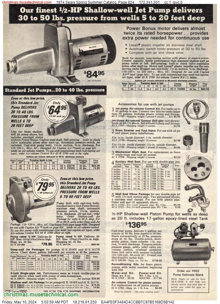 1974 Sears Spring Summer Catalog, Page 824