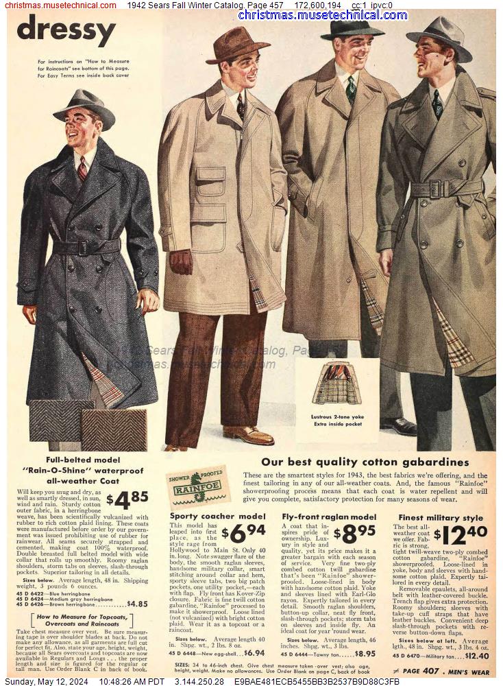 1942 Sears Fall Winter Catalog, Page 457