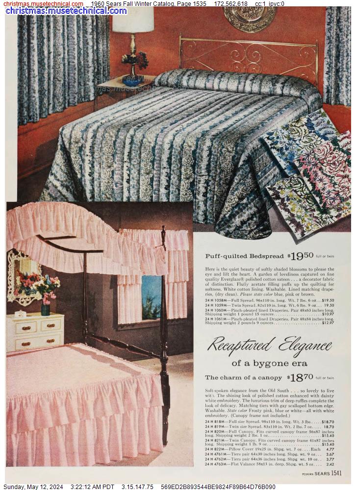1960 Sears Fall Winter Catalog, Page 1535