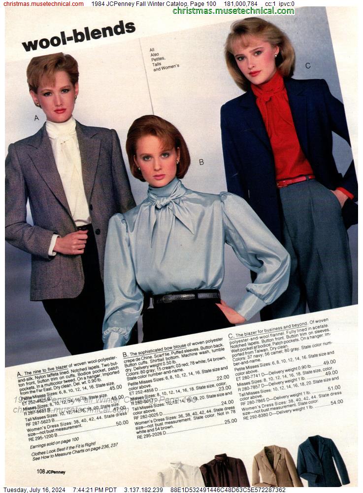 1984 JCPenney Fall Winter Catalog, Page 100