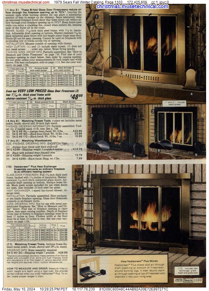 1979 Sears Fall Winter Catalog, Page 1103