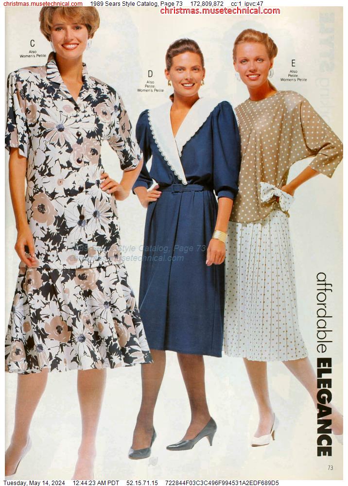 1989 Sears Style Catalog, Page 73