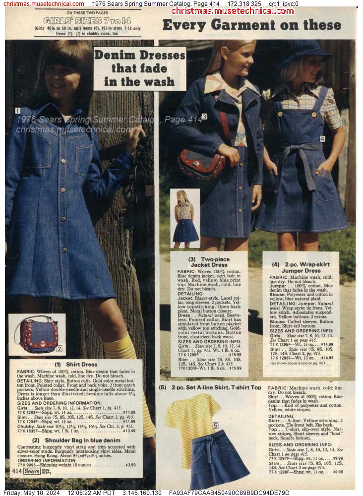 1976 Sears Spring Summer Catalog, Page 414