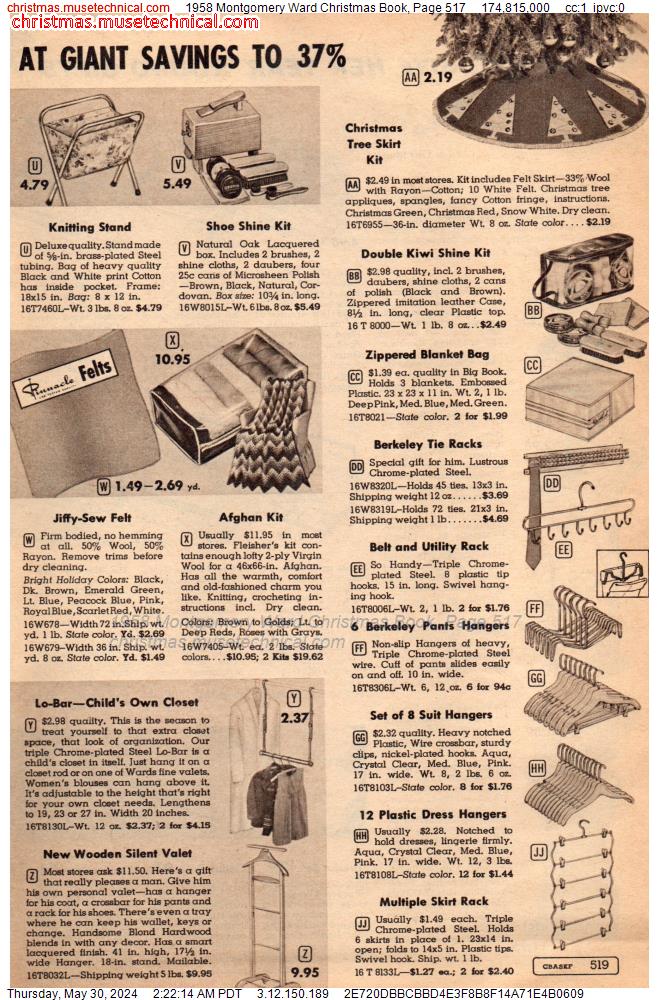 1958 Montgomery Ward Christmas Book, Page 517