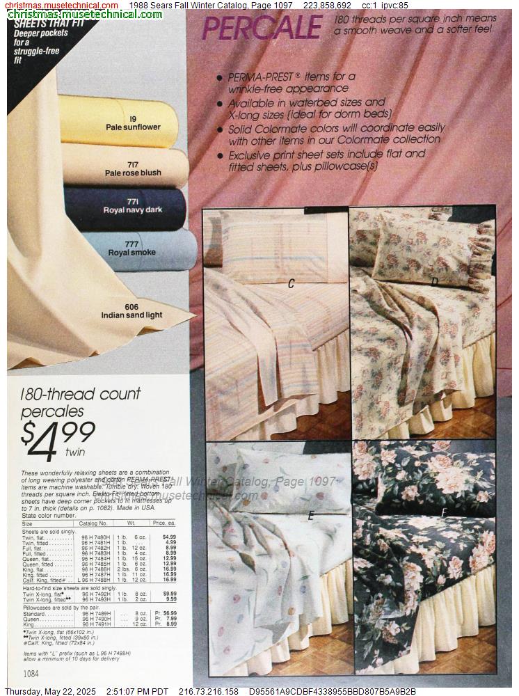 1988 Sears Fall Winter Catalog, Page 1097