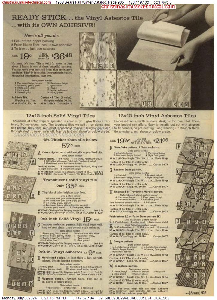 1968 Sears Fall Winter Catalog, Page 905