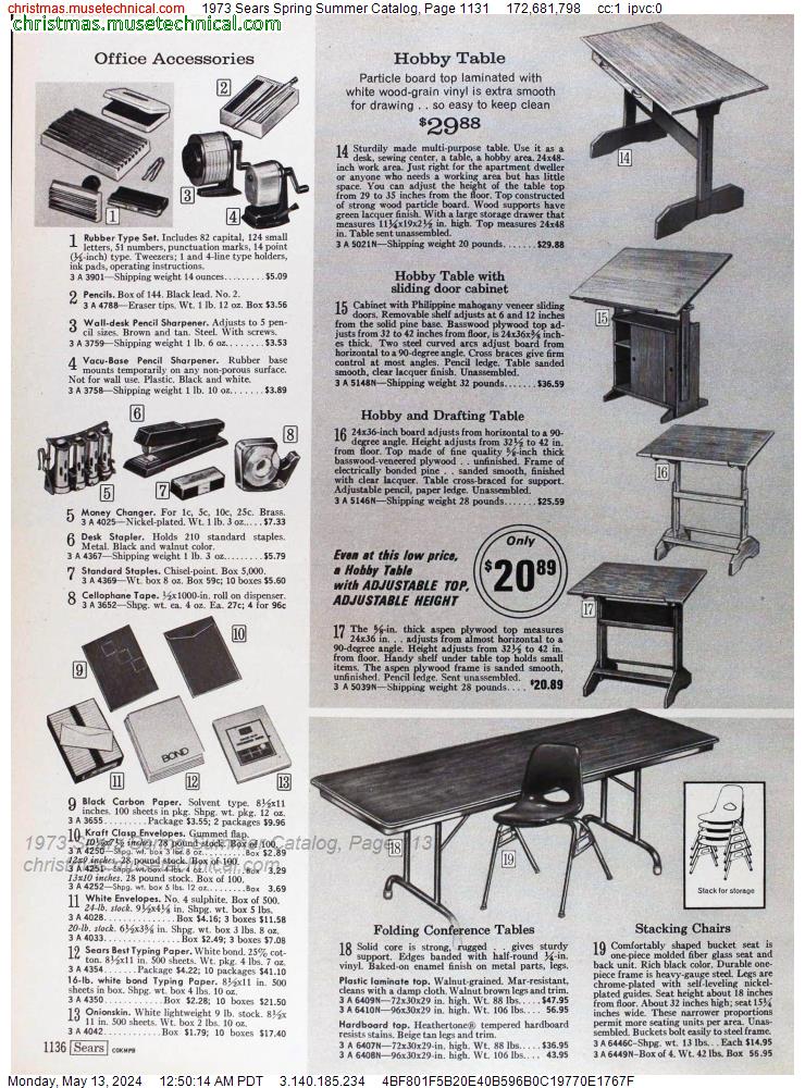 1973 Sears Spring Summer Catalog, Page 1131