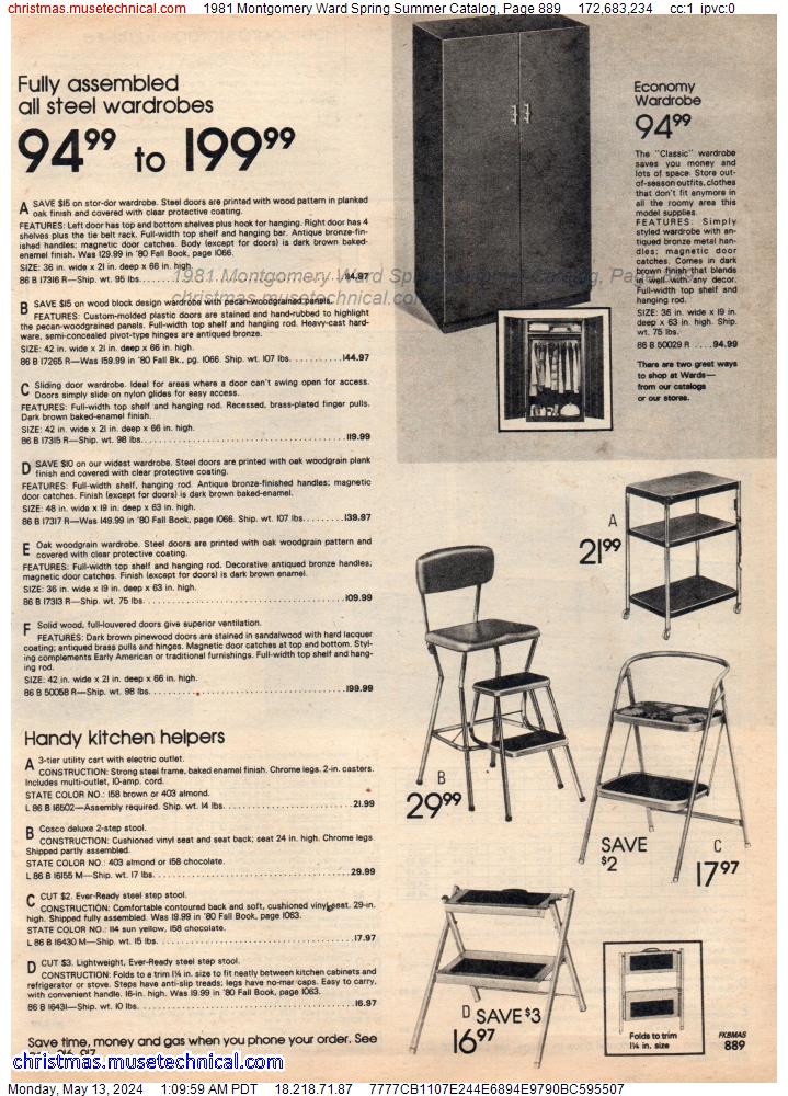 1981 Montgomery Ward Spring Summer Catalog, Page 889