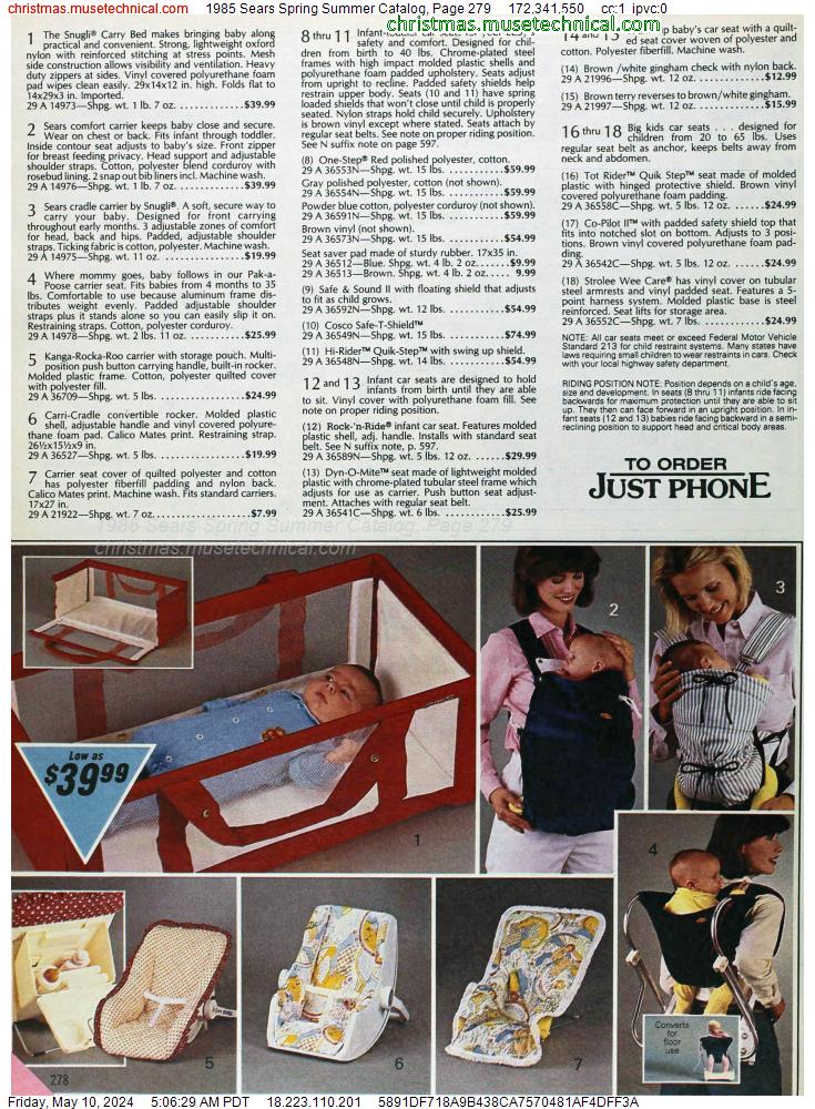 1985 Sears Spring Summer Catalog, Page 279