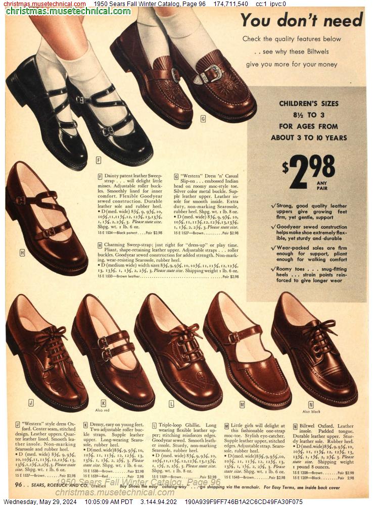 1950 Sears Fall Winter Catalog, Page 96
