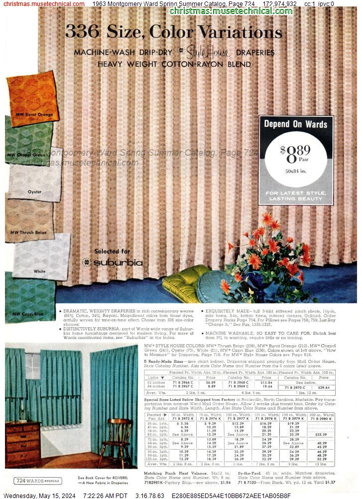 1963 Montgomery Ward Spring Summer Catalog, Page 724