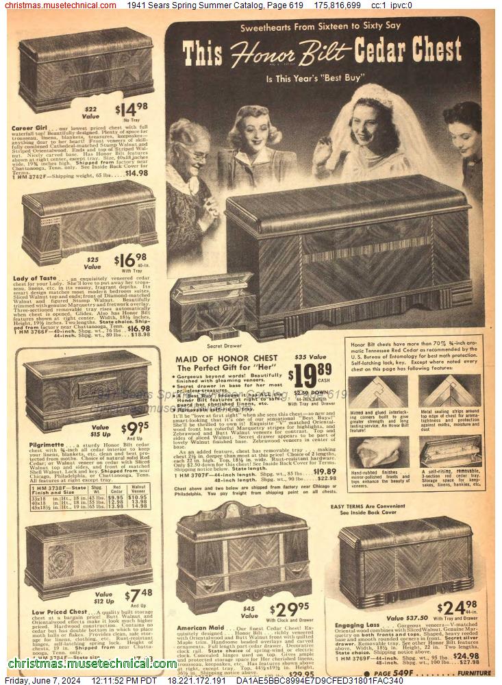 1941 Sears Spring Summer Catalog, Page 619