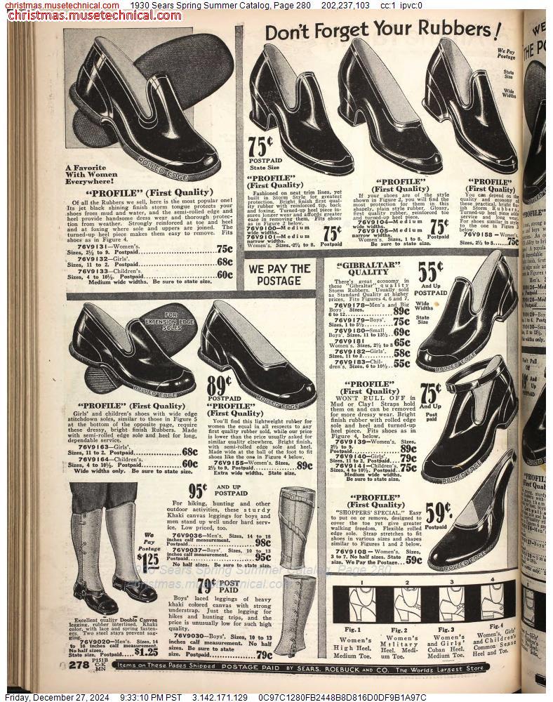 1930 Sears Spring Summer Catalog, Page 280