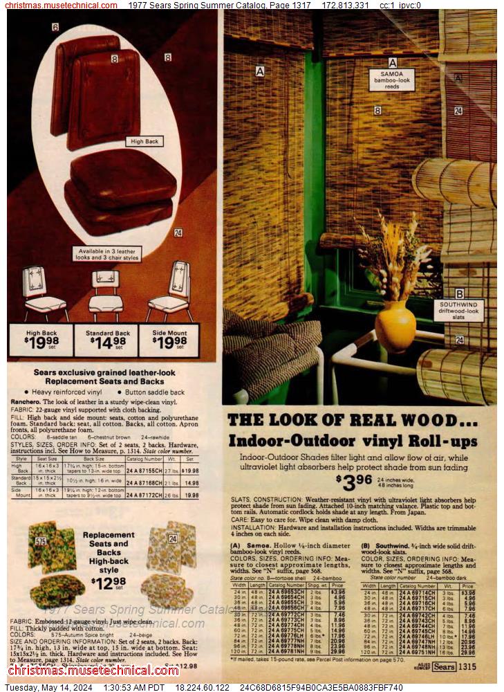 1977 Sears Spring Summer Catalog, Page 1317