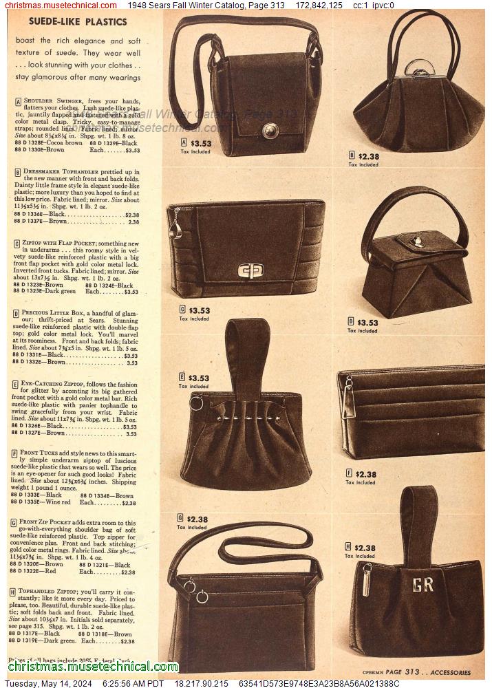 1948 Sears Fall Winter Catalog, Page 313