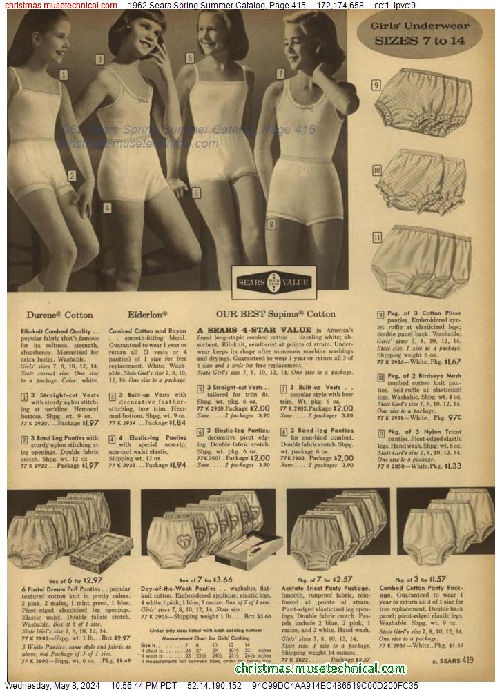 1962 Sears Spring Summer Catalog, Page 415