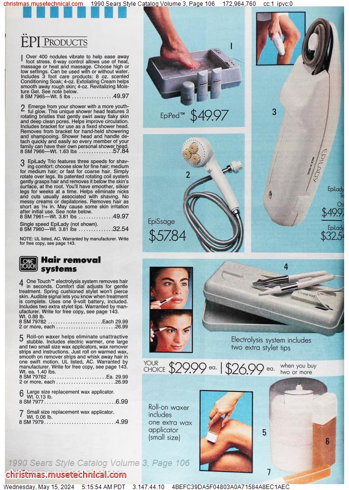 1990 Sears Style Catalog Volume 3, Page 106