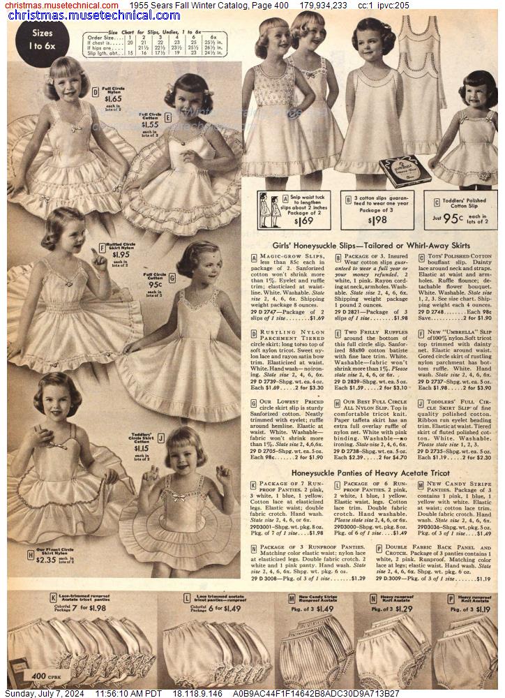 1955 Sears Fall Winter Catalog, Page 400