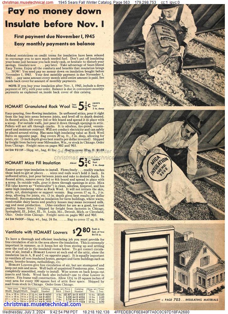 1945 Sears Fall Winter Catalog, Page 563