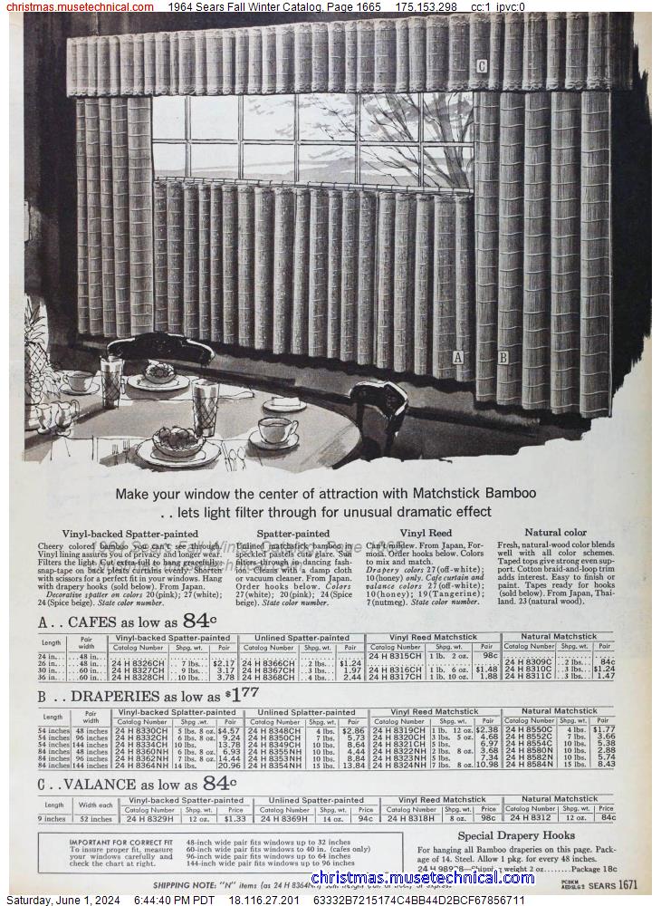 1964 Sears Fall Winter Catalog, Page 1665