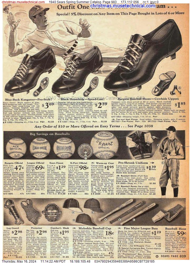1940 Sears Spring Summer Catalog, Page 983