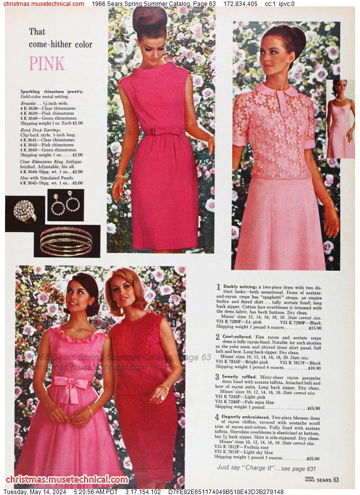 1966 Sears Spring Summer Catalog, Page 63