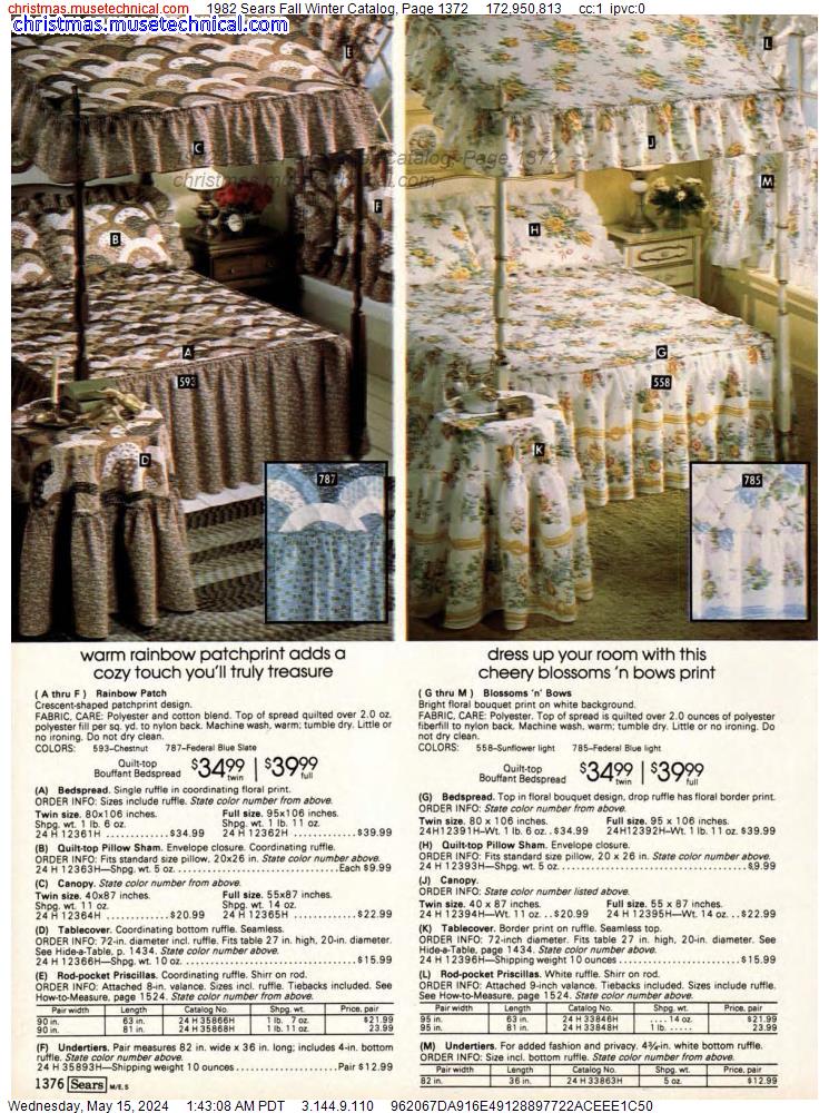 1982 Sears Fall Winter Catalog, Page 1372