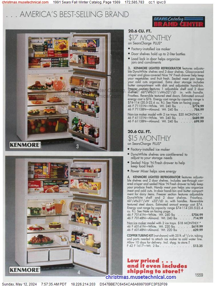 1991 Sears Fall Winter Catalog, Page 1569
