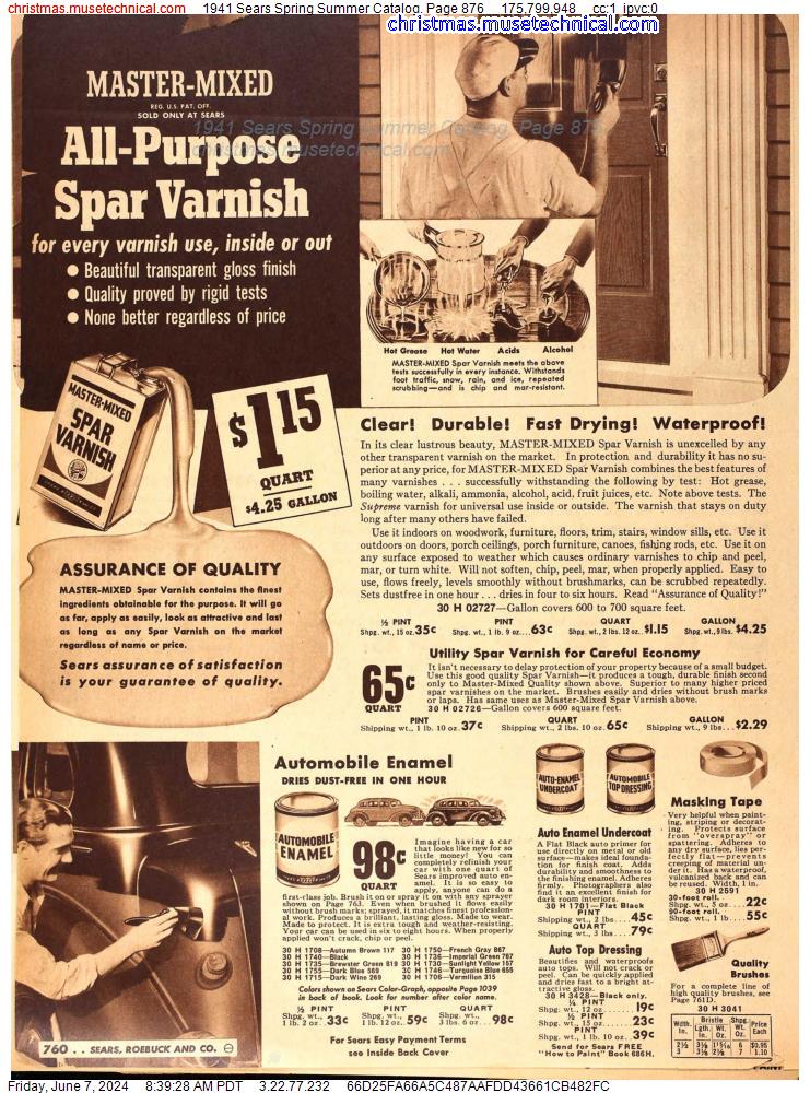 1941 Sears Spring Summer Catalog, Page 876