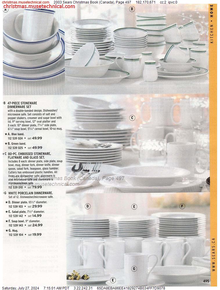 2003 Sears Christmas Book (Canada), Page 497