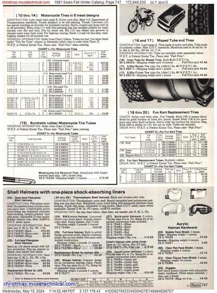 1981 Sears Fall Winter Catalog, Page 747