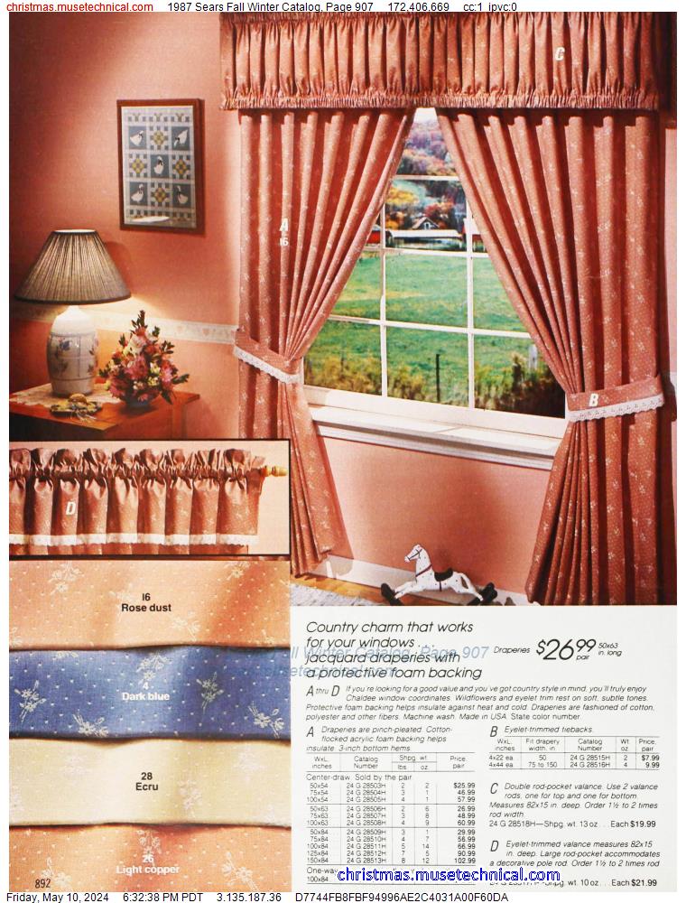 1987 Sears Fall Winter Catalog, Page 907