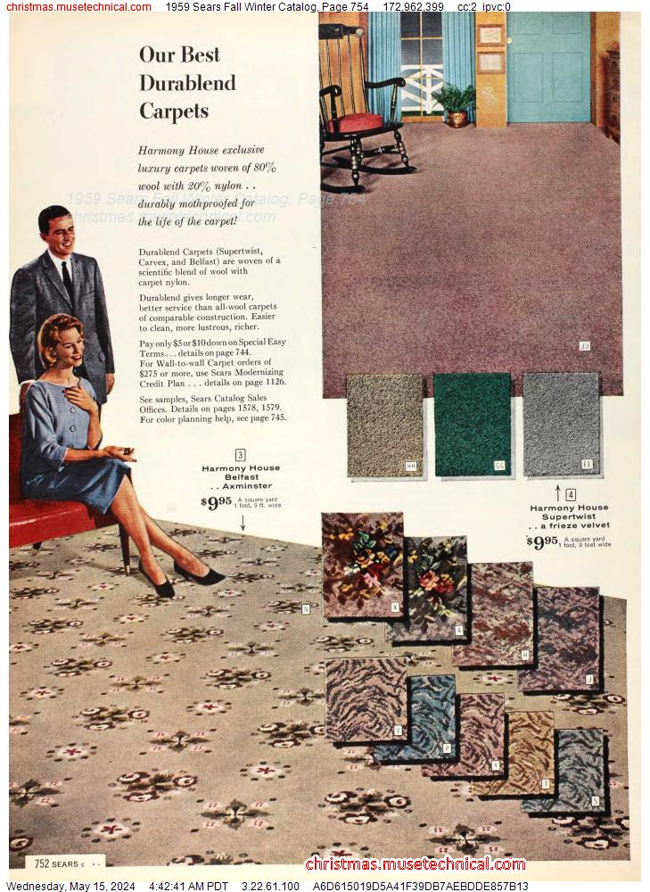 1959 Sears Fall Winter Catalog, Page 754