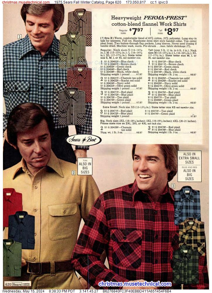 1975 Sears Fall Winter Catalog, Page 620
