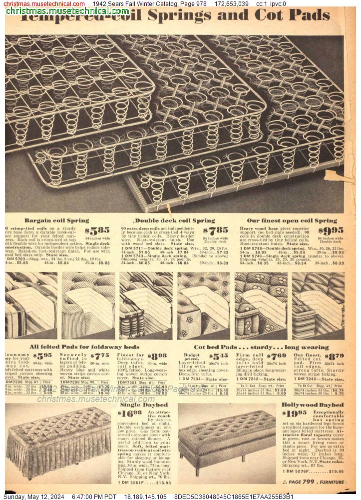 1942 Sears Fall Winter Catalog, Page 978