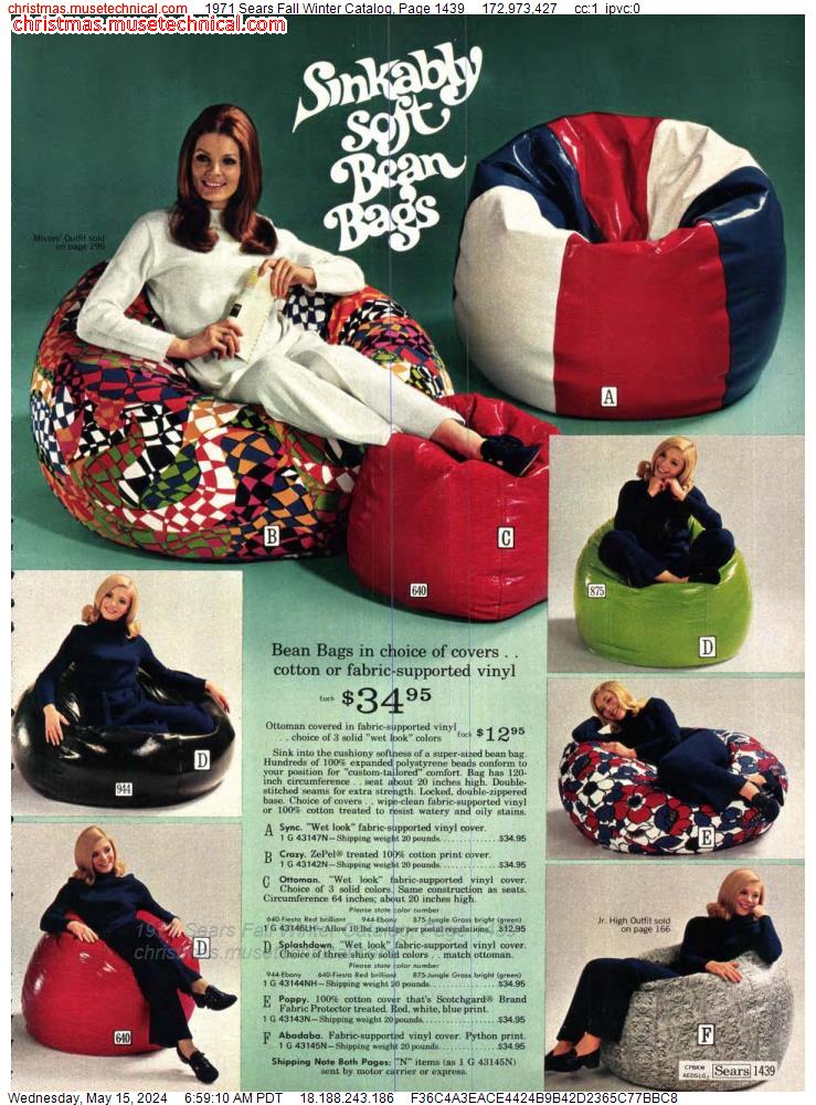 1971 Sears Fall Winter Catalog, Page 1439