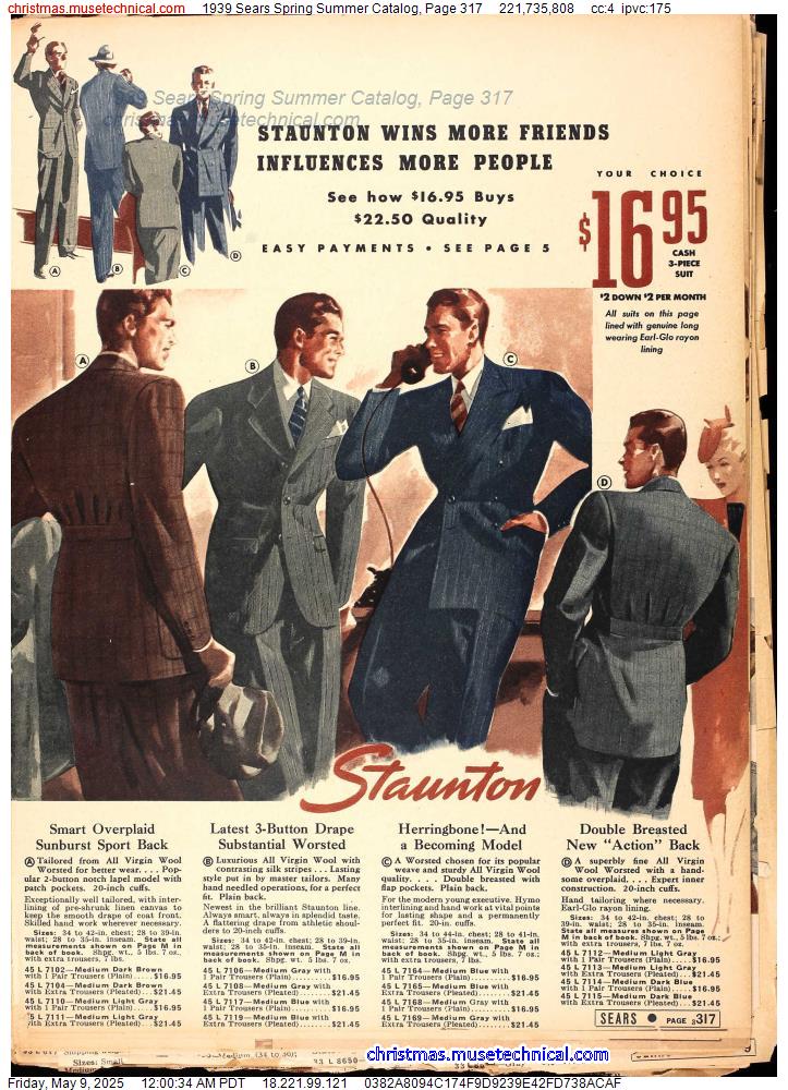 1939 Sears Spring Summer Catalog, Page 317