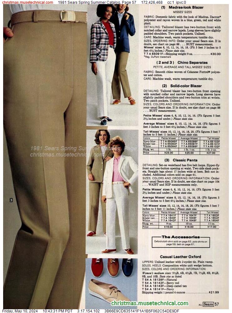 1981 Sears Spring Summer Catalog, Page 57