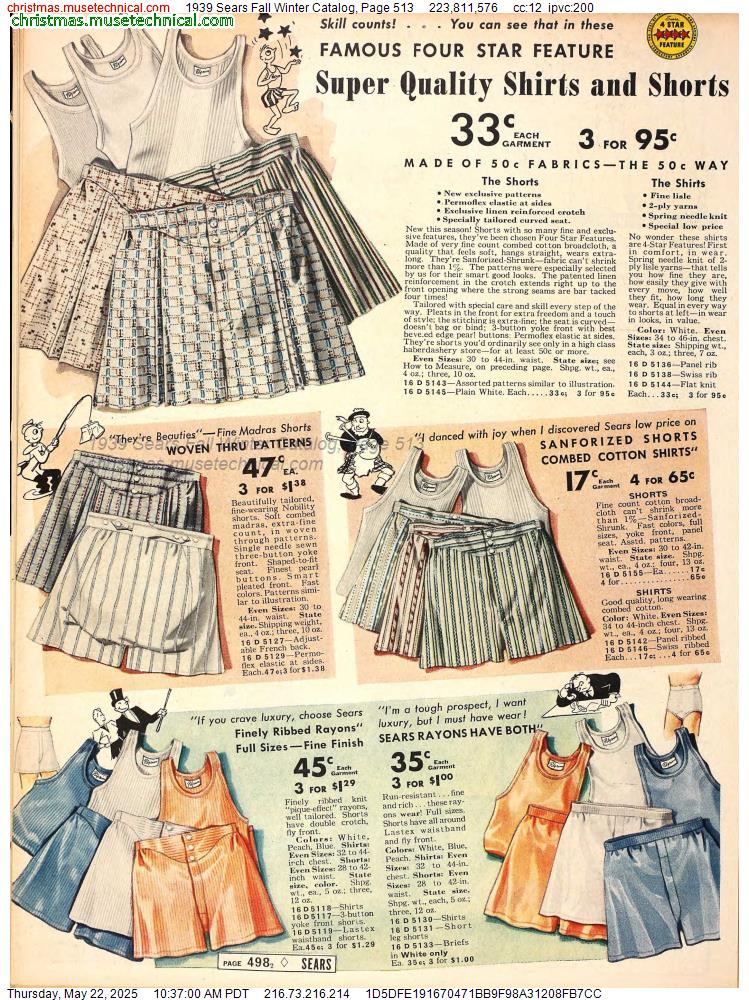 1939 Sears Fall Winter Catalog, Page 513