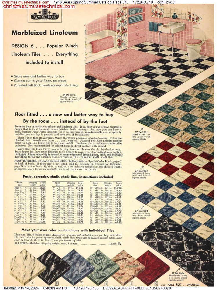 1946 Sears Spring Summer Catalog, Page 843