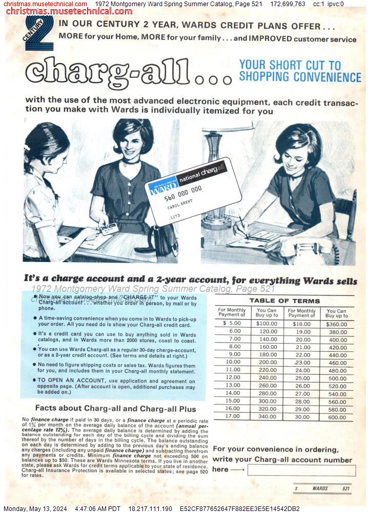 1972 Montgomery Ward Spring Summer Catalog, Page 521
